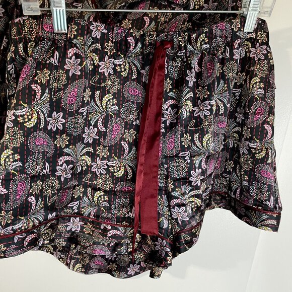 Victoria's Secret Satin Floral Paisley Short Sleeve Pajama Sleep SET Size L - Picture 5 of 16